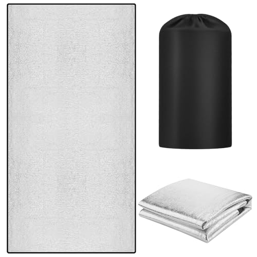 Hahorpa Tapis Isolant Thermique 200 x 100 cm, Tapis de Sol Camping, Ultra-léger Tapis Sol Isolant avec Mousse EPE, Couverture Thermique Étanche pour...