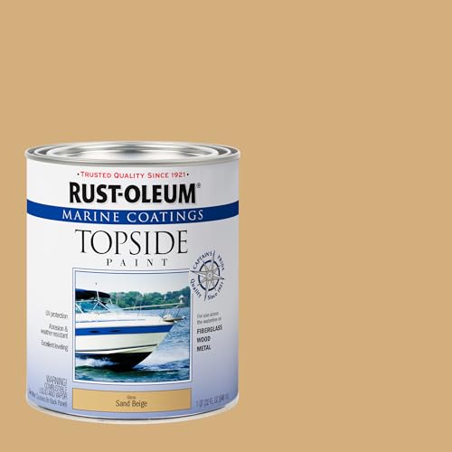Rust-Oleum 396964 Marine Coatings Topside Paint, Quart, Sand Beige 32 Fl Oz (Pack of 1)