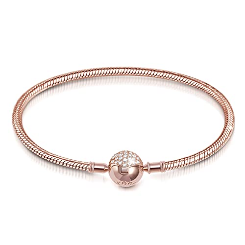 Endearing Snake Chain Charm Bracelet