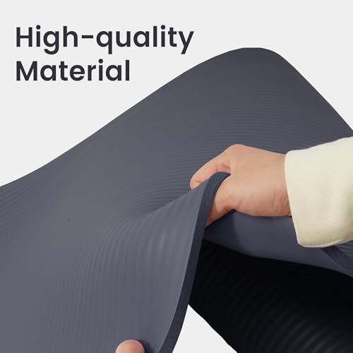 Image of BalanceFrom GoYoga All-Purpose 1 /2-Inch Extra Thick High Density Anti-Tear Exercise Yoga Mat with Carrying Strap