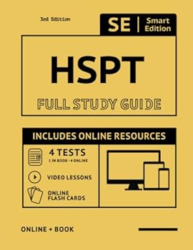 Paperback HSPT Prep Book: Smart Edition Academy HSPT Study Guide with 4 Online Practice Tests + Step by Step Video Lessons + Online Flashcards for the High School Placement Test Book