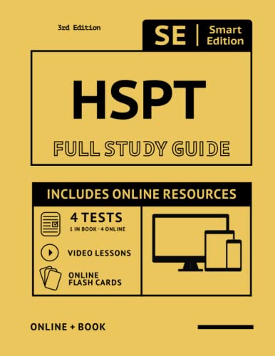HSPT Prep Book: Smart Edition Academy HSPT Study Guide with 4 Online Practice Tests + Step by Step Video Lessons + Online Flashcards for the High School Placement Test