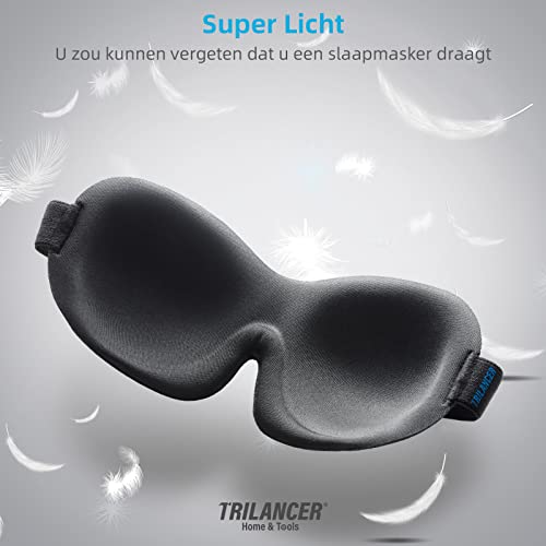 Trilancer Slaapmasker,3D Oogmasker om te Slapen, Verduistering dat met Oordopjes - Image 3