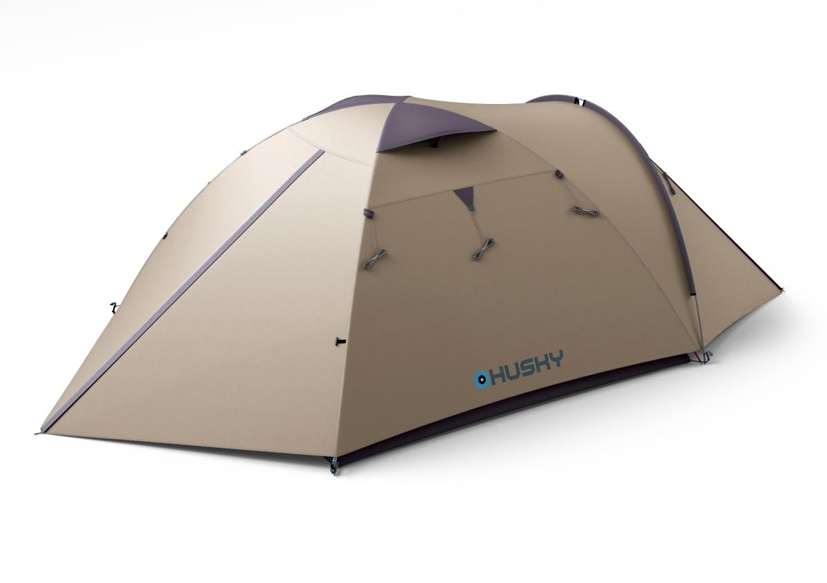 Husky Bizon 3 Plus Campingzelt 3 Personen mit Vorzelt 4000 mm Wassersäule