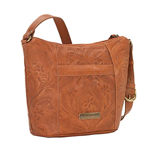 American West Hill Country Zip Top Bucket Tote - Genuine Leather Handbag for Women2