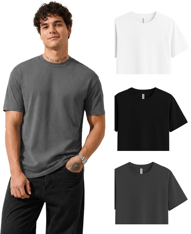 Image of Sleepynuts Men's Everyday Wear Crew Neck Regular Fit T-Shirt | Half Sleeve Solid Plain Casual T-Shirt for Men | Soft Breathable Fabric |