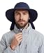Home Prefer Mens UPF 50+ Sun Protection Cap Wide Brim Fishing Hat with Neck Flap