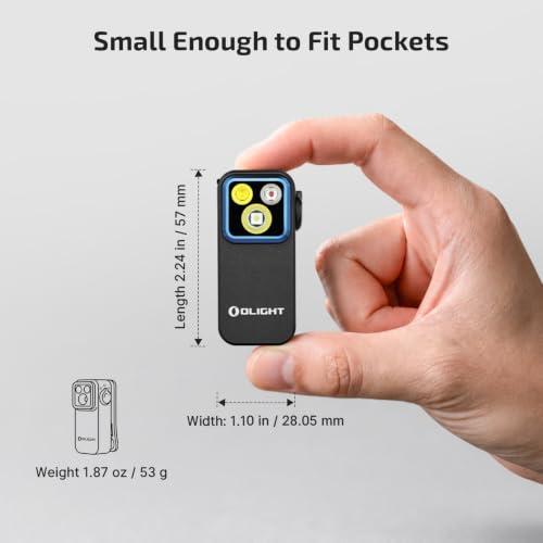 Image of OLIGHT Oclip Pro EDC Flashlight Clip-on Light, Rechargeable 500 Lumens with Three Lighting Solutions Type-C Charging, Magnetic Flash Lights for Signaling, Cycling, Outdoor or Indoor Use(Black)
