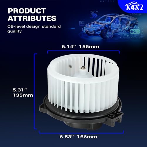 Image of 700060 HVAC Heater Blower Motor Assembly with Fan Cage for 1998-2008 Toyota Corolla, Tundra, Celica, Matrix, RAV4, 2004-2011 Mazda RX-8, 2005-2008 Scion tC Replaces# 615-58482, 871030C010, TO3126113