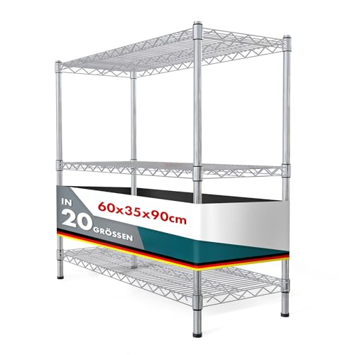 Floordirekt Estantería de metal decorativa y robusta para baño cocina oficina salón y espacios