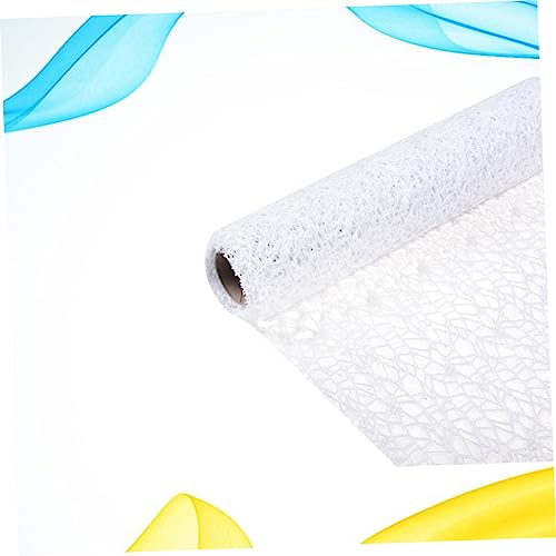 Maille pour rideaux en gaze jacquard blanc Operitacx facile à couper pour décors