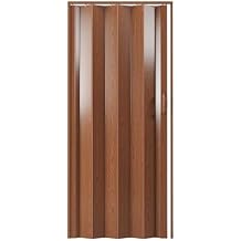 PVC Foldable Accordion Doors or Privacy Room Divider for Internal Use Walnut, 48
