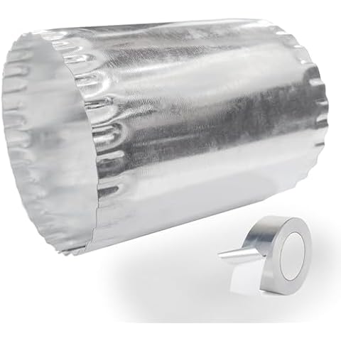 4” Vent Duct Extension Connector with Bead and Crimp, Metal Round Ventilation Systems Coupler Hose Pipe Coupling, Diameter 4” X Length 5”, Aluminum Foil Tape Included for Sealing Cover