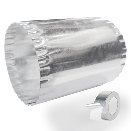4&rdquo; Vent Duct Extension Connector with Bead and Crimp, Metal Round Ventilation Systems Coupler Hose...