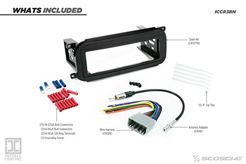 Scosche Install Centric Iccr3Bn Compatible With Select Chrysler/Dodge/Jeep 2002-06 Complete Basic Installation Solution For Installing An Aftermarket Stereo #TOP1