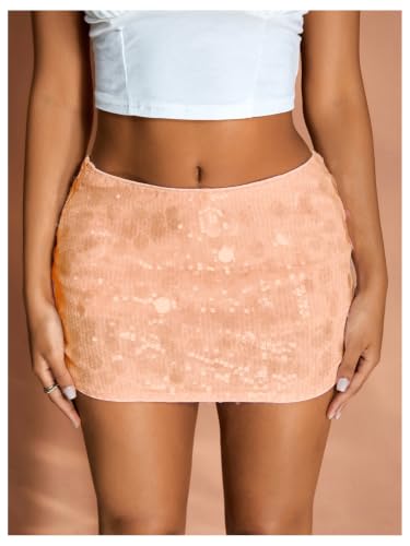Image of Floerns Women's Sequin Low Waist Mini Skorts Night Out Skirt Shorts