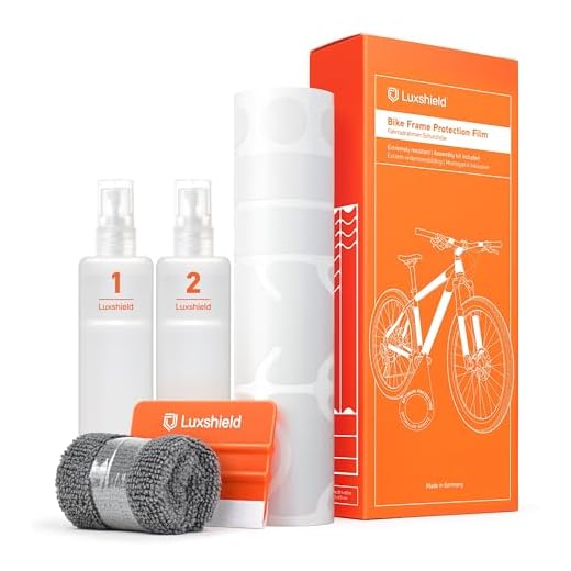 Luxshield Film de Protection Cadre du vélo pour vélo de Route, vélo électrique, VTT, BMX, etc. - Pack de 21 pièces Contre des éclats de Pierres - Transparent Mat & Autocollant