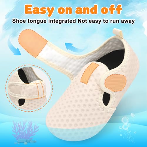 Image of LeIsfIt Kids Water Shoes Girls Boys Quick Dry Aqua Socks Breathable Swim Shoes Non-Slip Barefoot Socks for Beach Surf