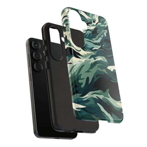 Coque rigide brillante Samsung S25 aux finitions premium vagues
