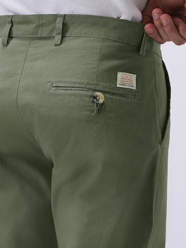 Image of Urbano Fashion Men's Regular Fit Mid Rise Cotton Casual Chinos Trousers Stretch