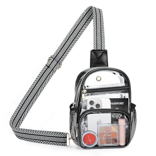 MoKo Clear Bag Stadium Approved - Multi Pockets Clear Sling Purse Crossbody Bag with Adjustable Shoulder Strap - Main Image