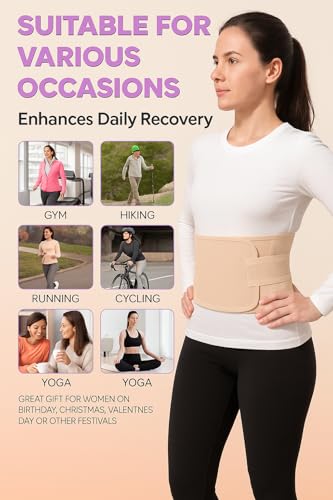 Image of Postpartum Belt After Delivery - Abdominal Belt for Women Tummy Control | Pregnancy Belts After Delivery | Maternity Belt After C-Section | Abdominal Binder for Post Pregnancy Recovery (Universal) (Beige+)