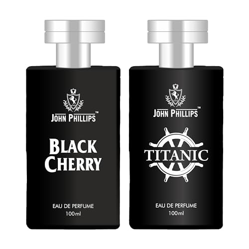 Image of John Phillips Blackcherry & Titanic 100 ml + 100 ml Eau De French Perfume For Men