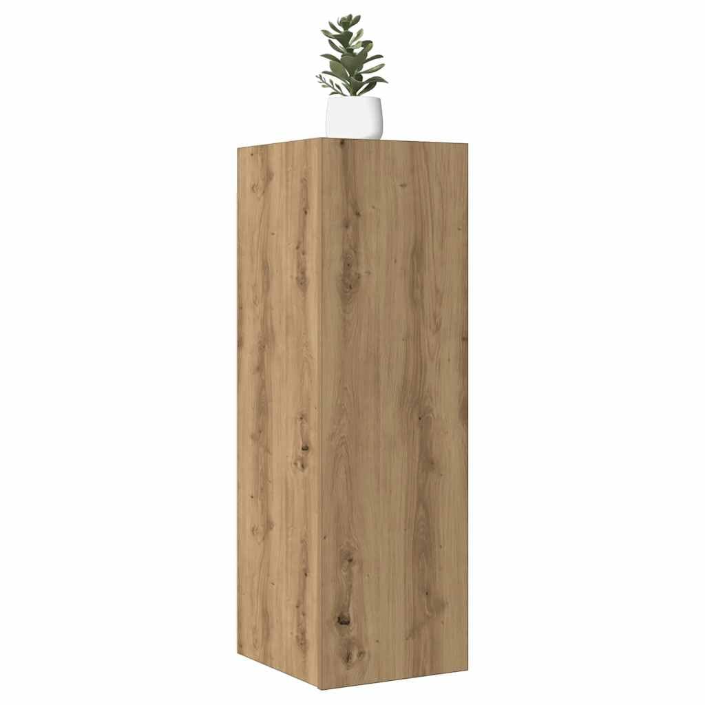 Générique 2-drzwiowa szafka pod telewizor ścienna drewno inżynieryjne 30,5x30x90cm
