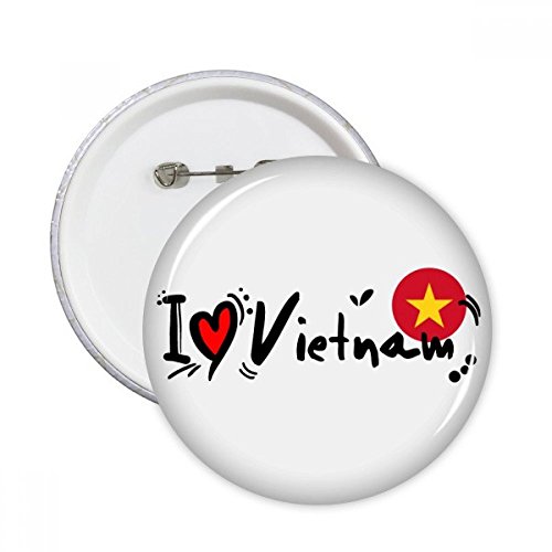 Badge I Love Vietnam pour personnaliser vos vestes et sacs lors de vos voyages