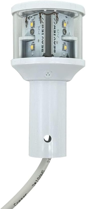 SEAVIEW 3 NM Round LED Nav Light | USCG Certified Masthead & All-Round for Vessels up to 65 ft | 24v Power |Please contact us if you need help | LTBLED24C5