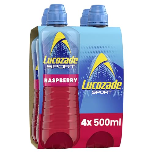 Lucozade Sport Body Fuel - Raspberry 4x500ml| Isotonic sports drink, with Electrolytes and Vitamin B3 | Still | Bursting with Flavour