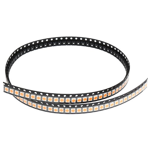 Aexit 100pcs 3528 Lighting fixtures and controls 3000K Yellow SMD LED Diode Lights(Mount Chip DC 3-3.2V 20mA) Super Bright Electronics Components Light Emitting Diodes