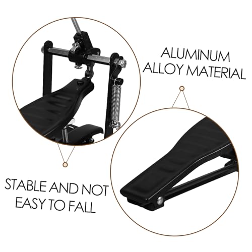 Pedal para batería de aleación de aluminio negro ligero miniatura 3