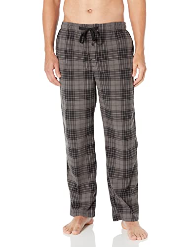 Nautica Men's Sustainably Crafted Plaid Fleece Sleep Pant, Storm Grey, L #TOP17