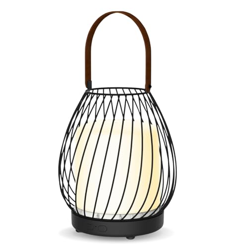 Zen'Aroma - Difusor ultrasónico inalámbrico Milano, batería Recargable integrada de 20 Horas, difusor de Aceite Esencial nómada, difusión Continua o por alternancia, 3 Modos de iluminación LED Blanco