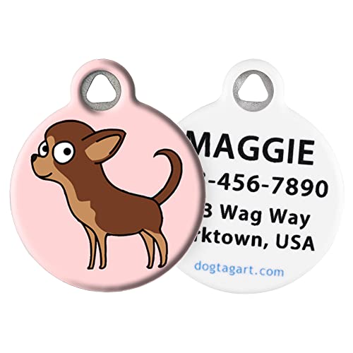 Dog Tag Art Chihuahua Girl Personalized Custom Pet ID Tag - Small2