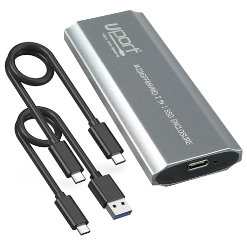 Image of M.2 NVMe SSD Enclosure Adapter, Tool-Free USB C 3.1 Gen2 (10Gbps) NVMe M.2 PCIe External Hard Drive Case Adapter for (M-Key & M+B Key) NVMe SSD (2230 / 2242 /2260 / 2280)