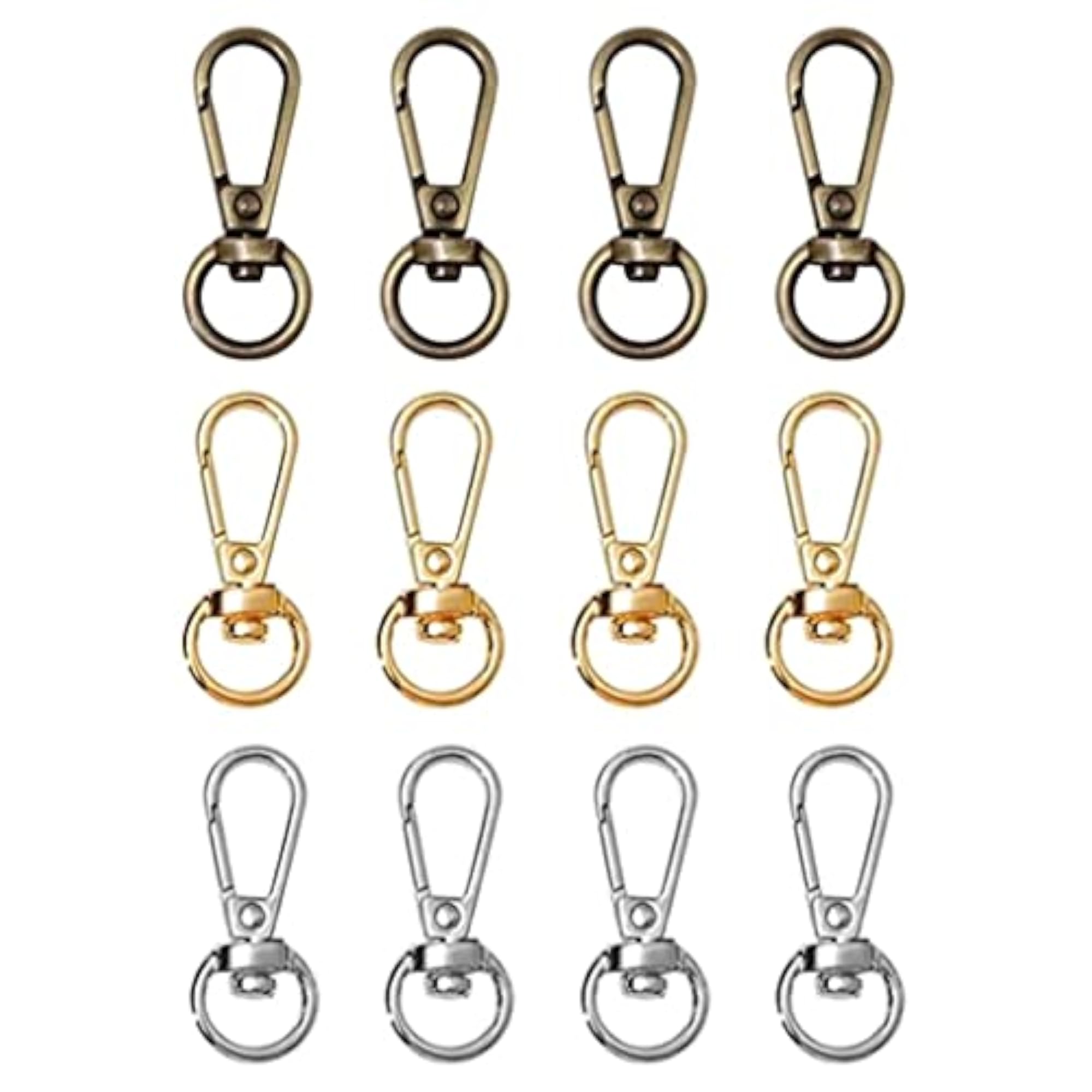 2x4 Pieces Swivel Trigger Buckles Lobster Clasp, Bronze