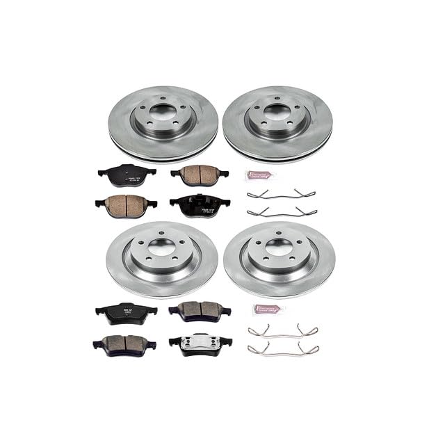 Image of PowerStop Front and Rear Brake Kit for Mazda 5 2006-07 - Z17 Ceramic Brake Pads & Disc Rotors Replacement, KOE4494