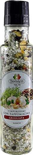Bioticana Italienische Gewürzmischung zum Grillen - 220 g/BBQ/Gewürze/Für Fleisch/Für Gemüse/Für Fisch/Aus Italien/Glasflasche mit Mühle/Kräuter Cover