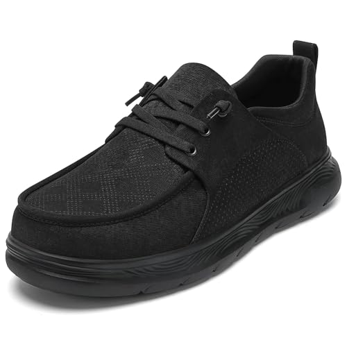 Image of 1TAZERO Men's Extra Wide Slip-On Shoes Loafers Orthopedic Diabetic Shoes for Swollen Feet Comfortable Walking with Arch Support for Plantar Fasciitis