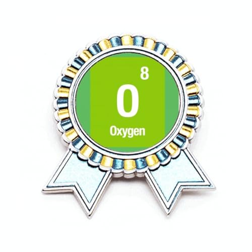 Broche symbole oxygène en métal taille M pour accessoire de mode