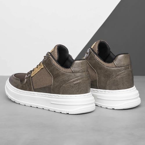 ihinzry Men's Elevator Shoes Invisible Height Increasing Shoes Smooth Leather Fashion Casual Shoes 2.4 Inches Taller Shoes with Height Increase Insoles4