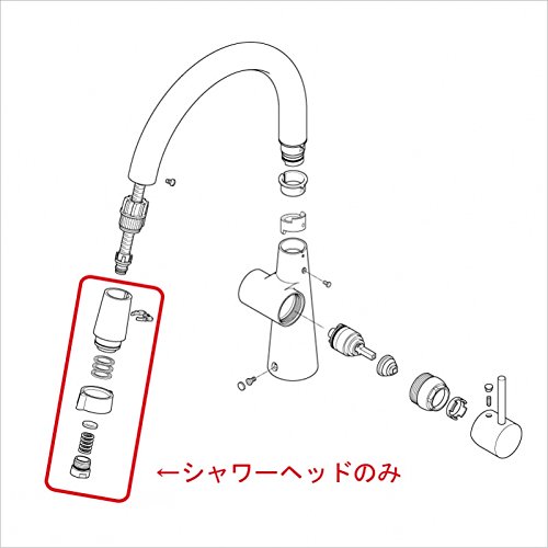 mym専用 KVK クランクナット ネジ変換アダプター PZ413618 | 水栓金具,水