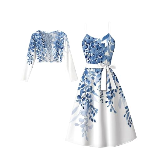 2 Piece Sets for Women Fall 2025,Boho Floral Print Maxi Dress with Cardigan,Wedding Guest Dresses for Women