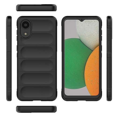 Image of Amazon Brand- Solimo Mobile Cover for Samsung Galaxy A03 Core 4G | Full Camera Protection | Liquid Silicon Case | Flexible Bumper Case for Samsung Galaxy A03 Core 4G (Black)