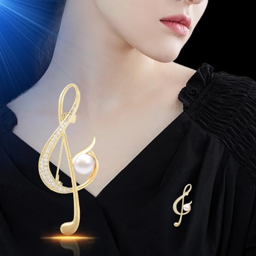 Image of Fashion Brooch for Women Pearl Rhinestones Brooch Pin Elegant Lapel Pin Jewelry Mother's Day Gift for Wife Mom Lover