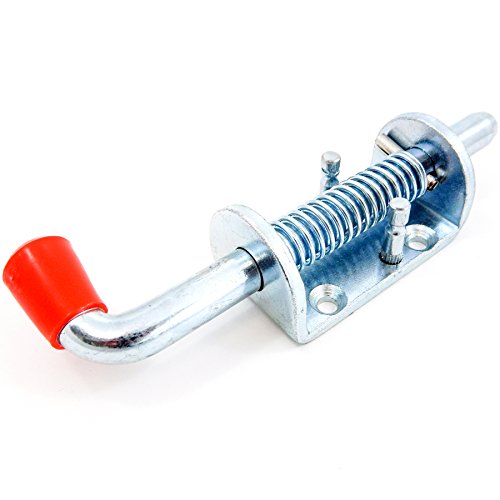 1 Pc Metal Lock Barrel Bolt Spring Loaded Latch 6.5 Inches Long W Grip Heavy Duty #TOP1