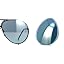 V649 - Light Blue Silver Mirrored