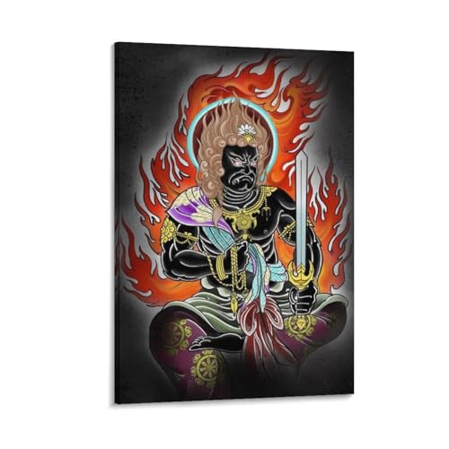 不動明王　仏　絵画　原画　アート　インテリア　かっこいい　かわいい　魔除け　縁起 不動明王 仏 絵画 原画 アート インテリア かっこいい かわいい